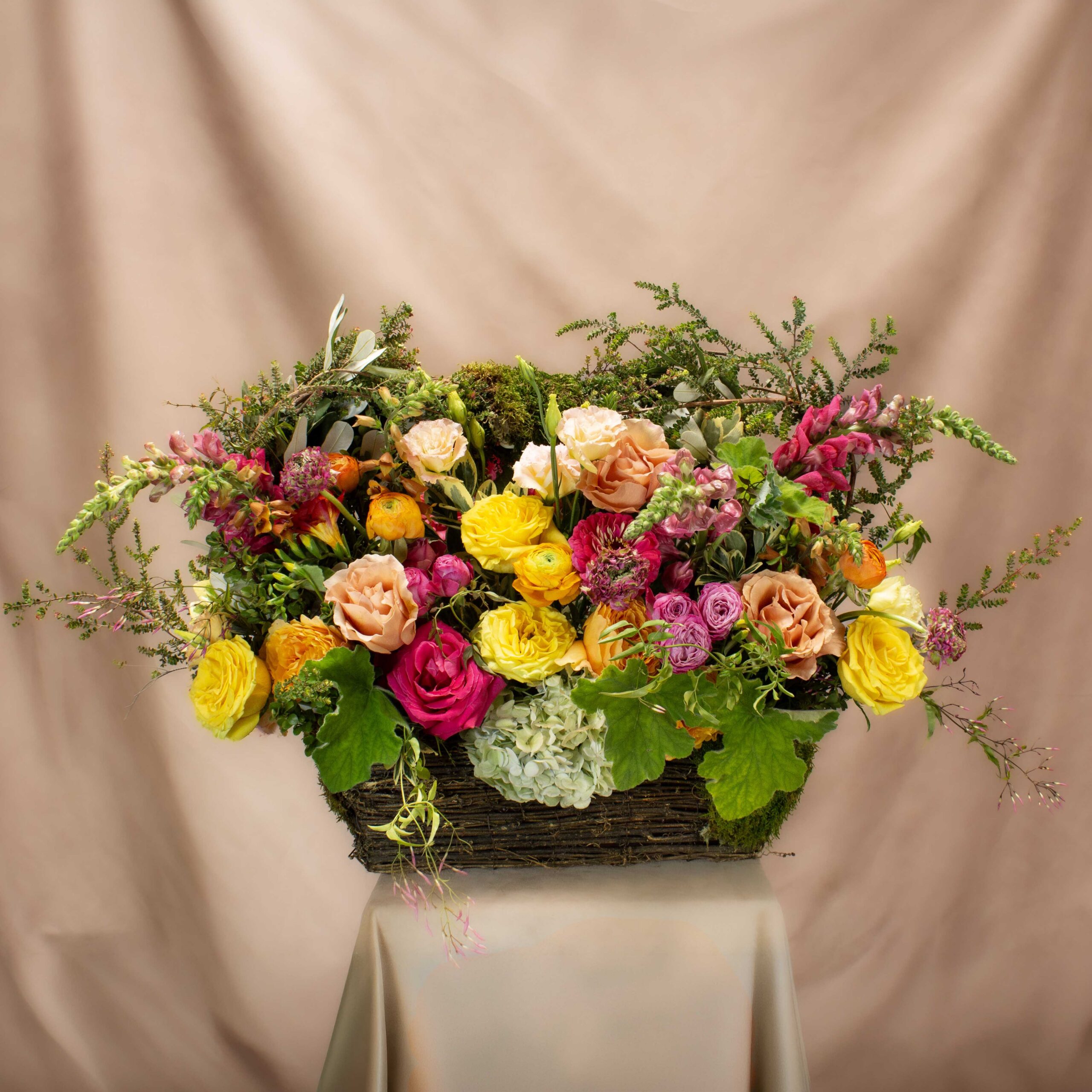 Vibrant Summer English Garden Basket